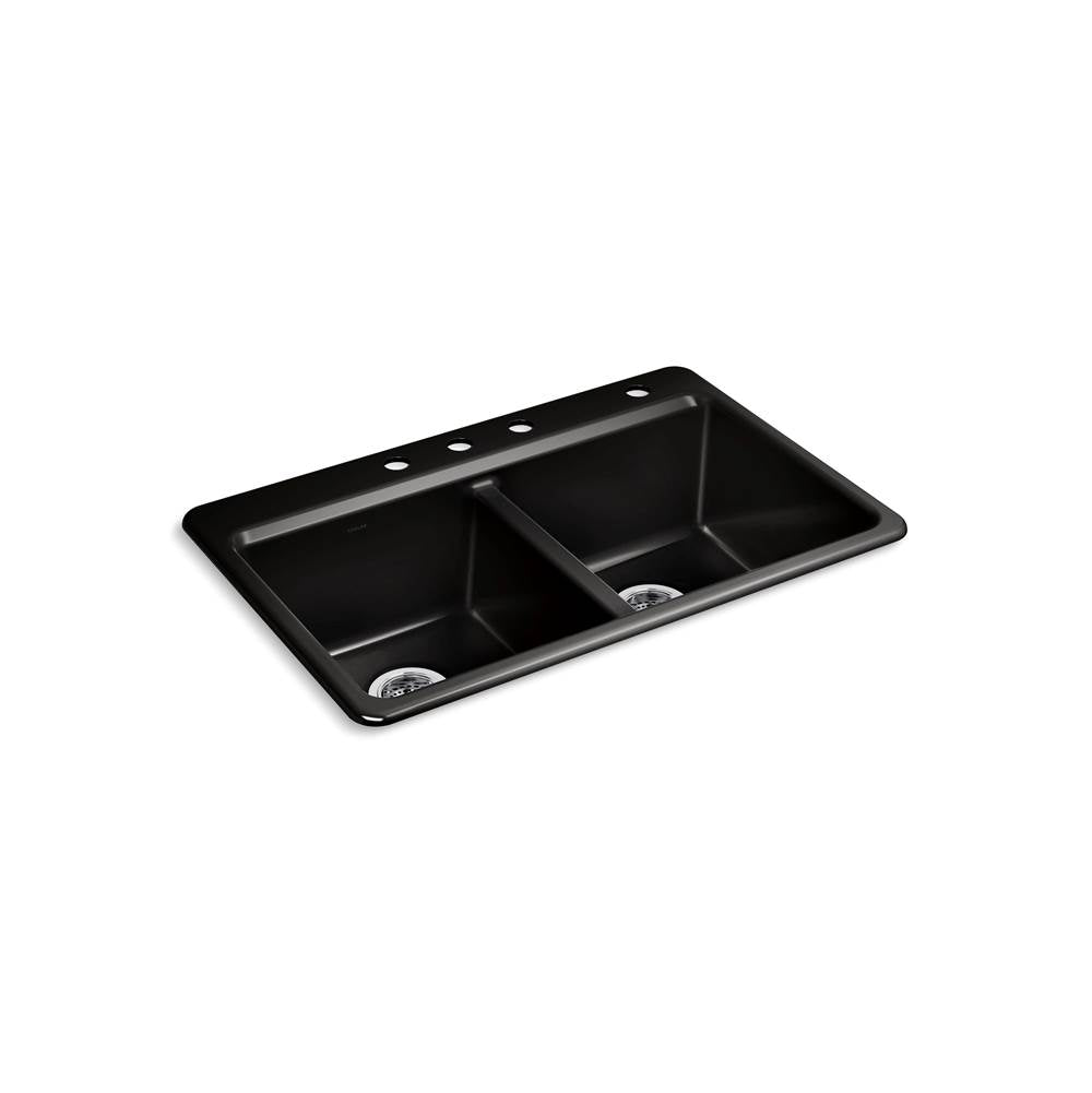 Riverby 33'' top-mount double-bowl kitchen sink