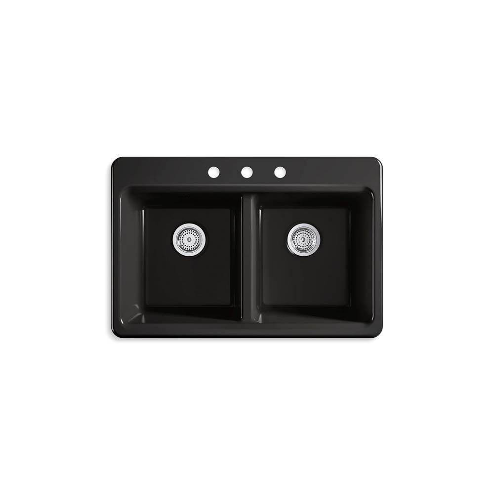 Riverby 33'' top-mount double-bowl kitchen sink