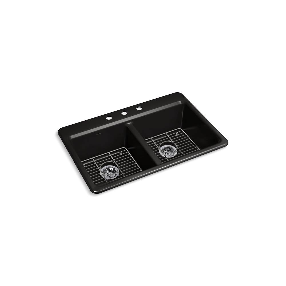 Riverby 33'' top-mount double-bowl kitchen sink