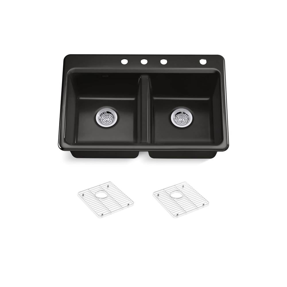 Riverby 33'' top-mount double-bowl kitchen sink