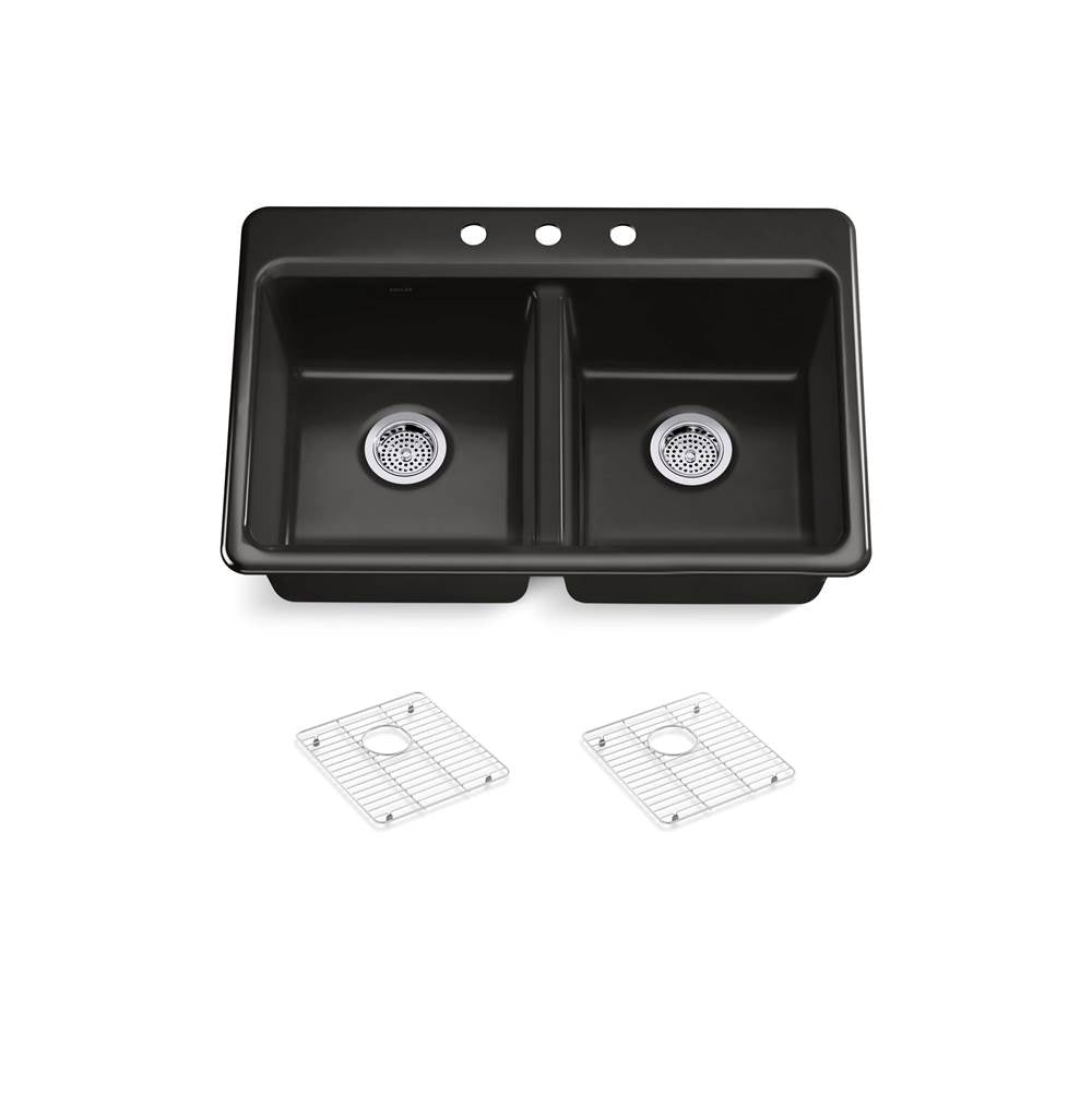 Riverby 33'' top-mount double-bowl kitchen sink