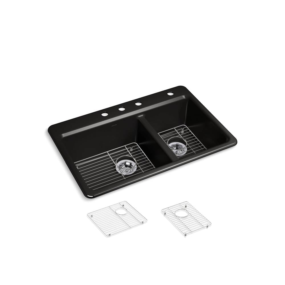 Riverby 33'' top-mount double-bowl kitchen sink