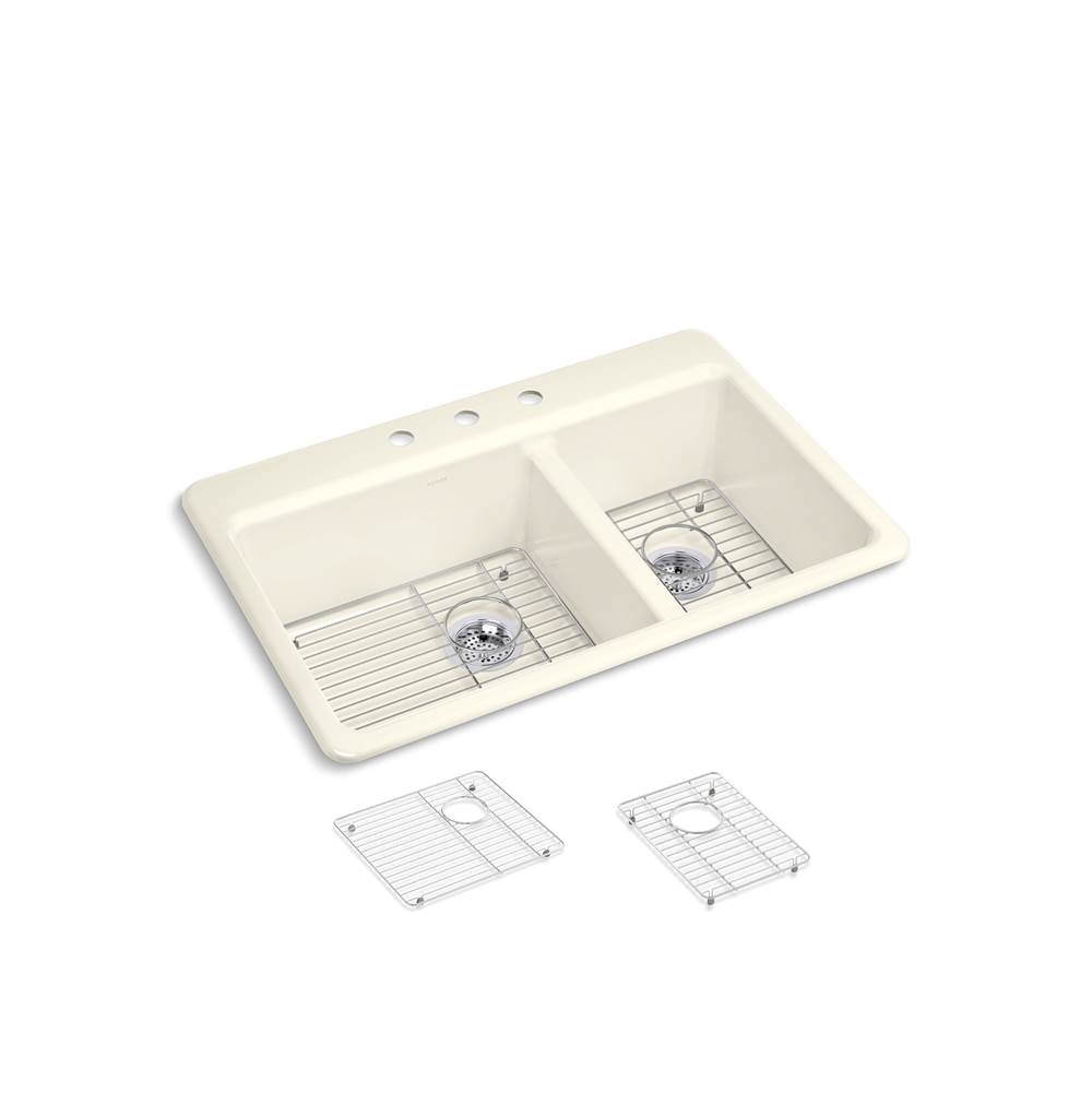 Riverby 33'' top-mount double-bowl kitchen sink