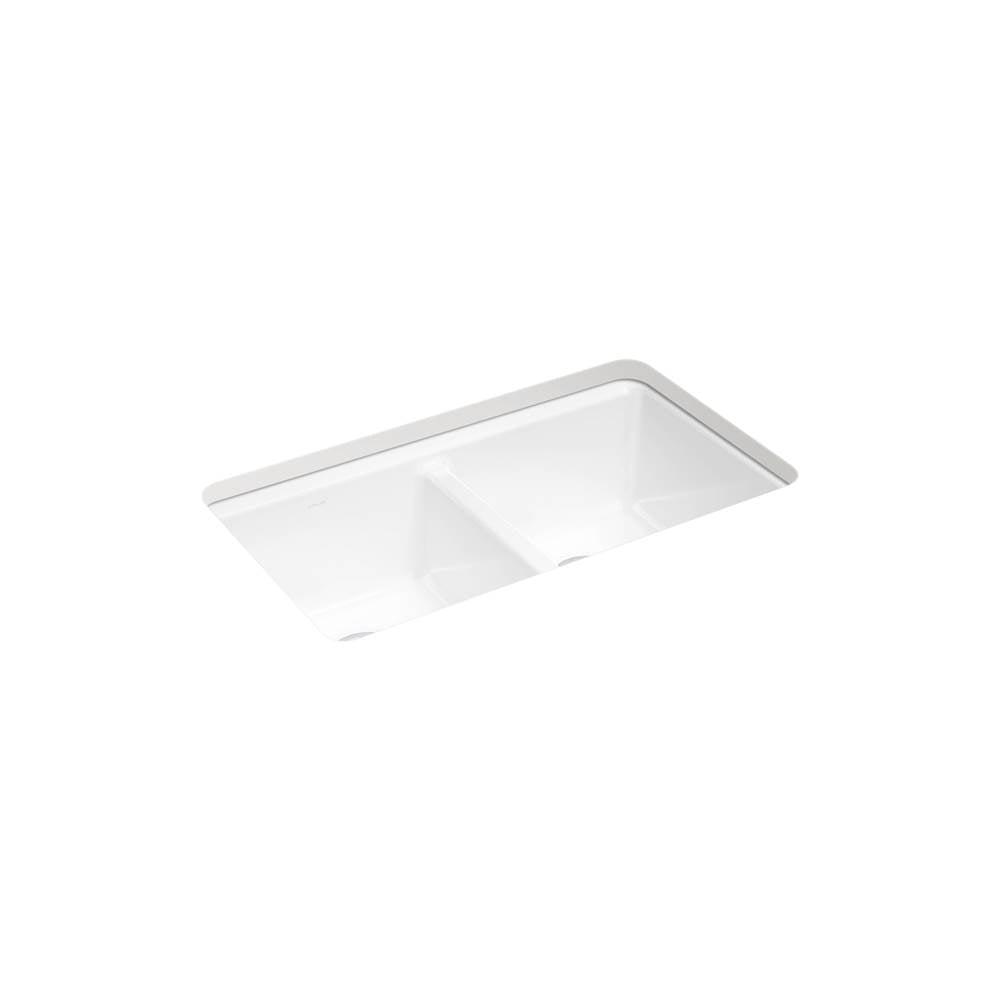 Riverby 33'' undermount double-bowl workstation kitchen sink