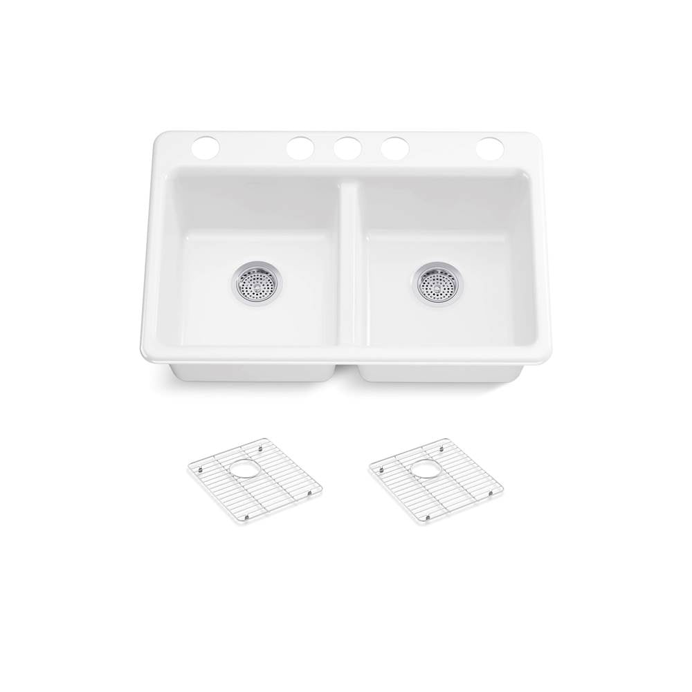 Riverby 33'' undermount double-bowl kitchen sink