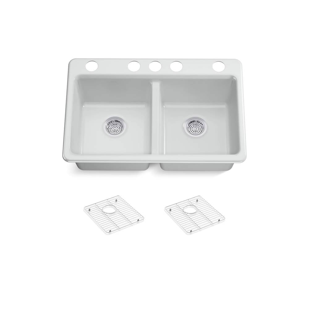 Riverby 33'' undermount double-bowl kitchen sink