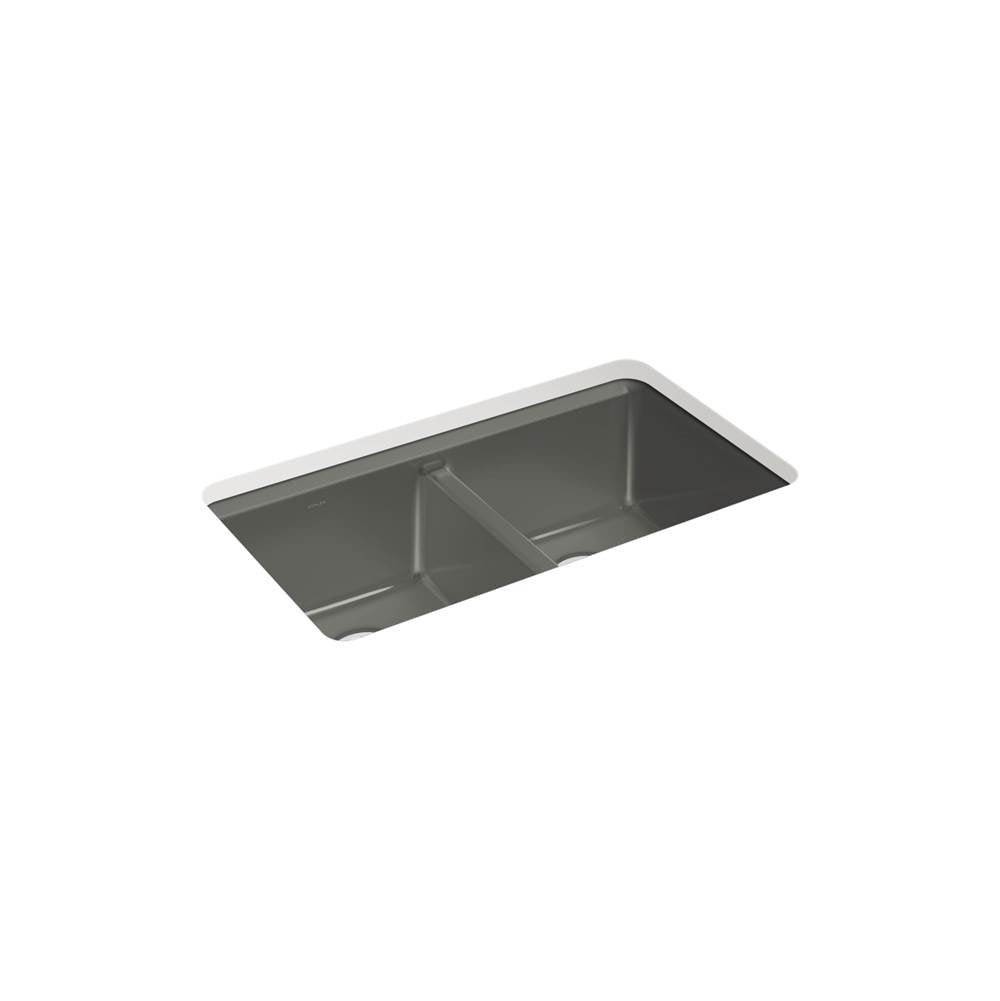 Riverby 33'' undermount double-bowl workstation kitchen sink