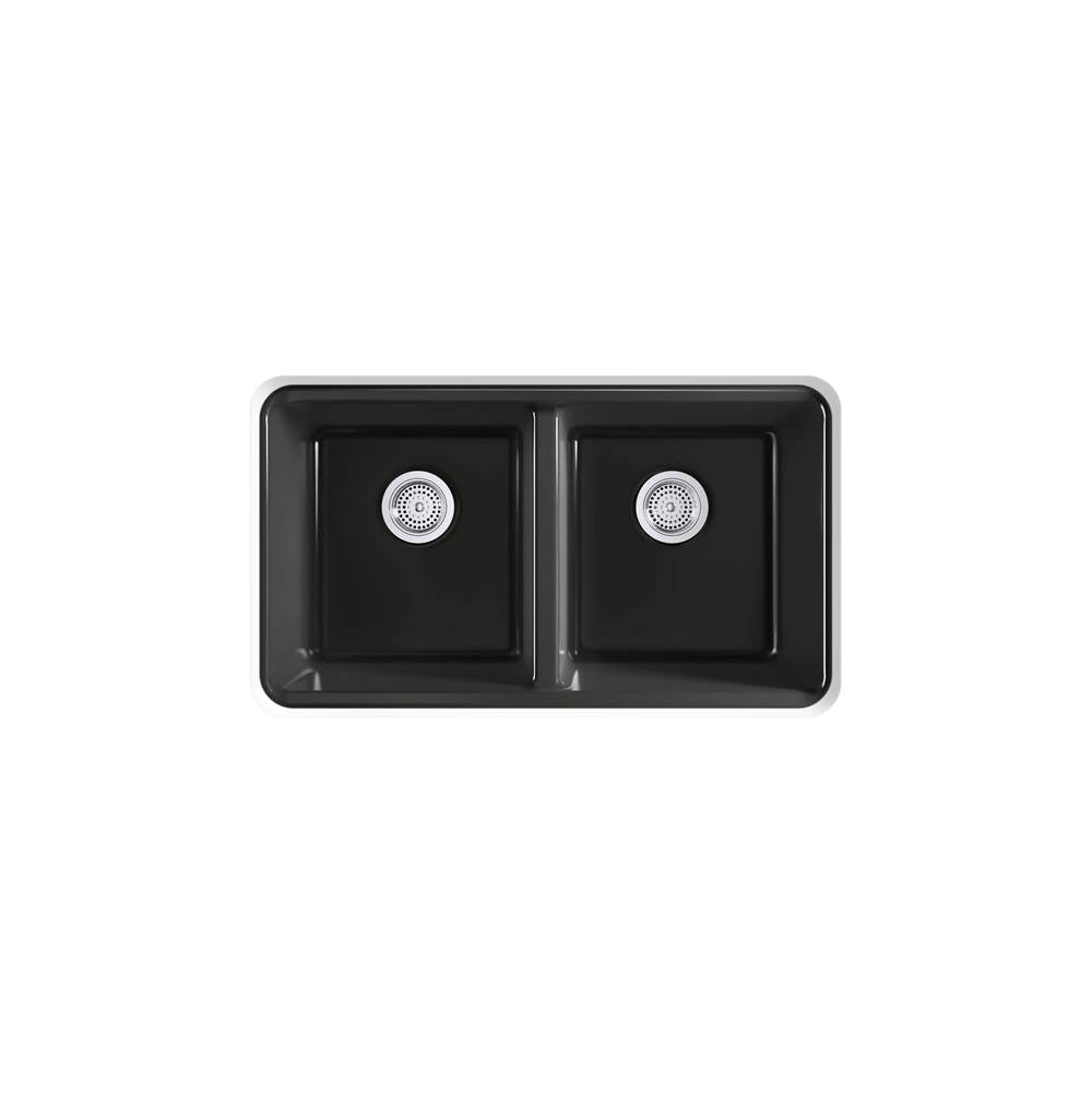 Riverby 33'' undermount double-bowl kitchen sink