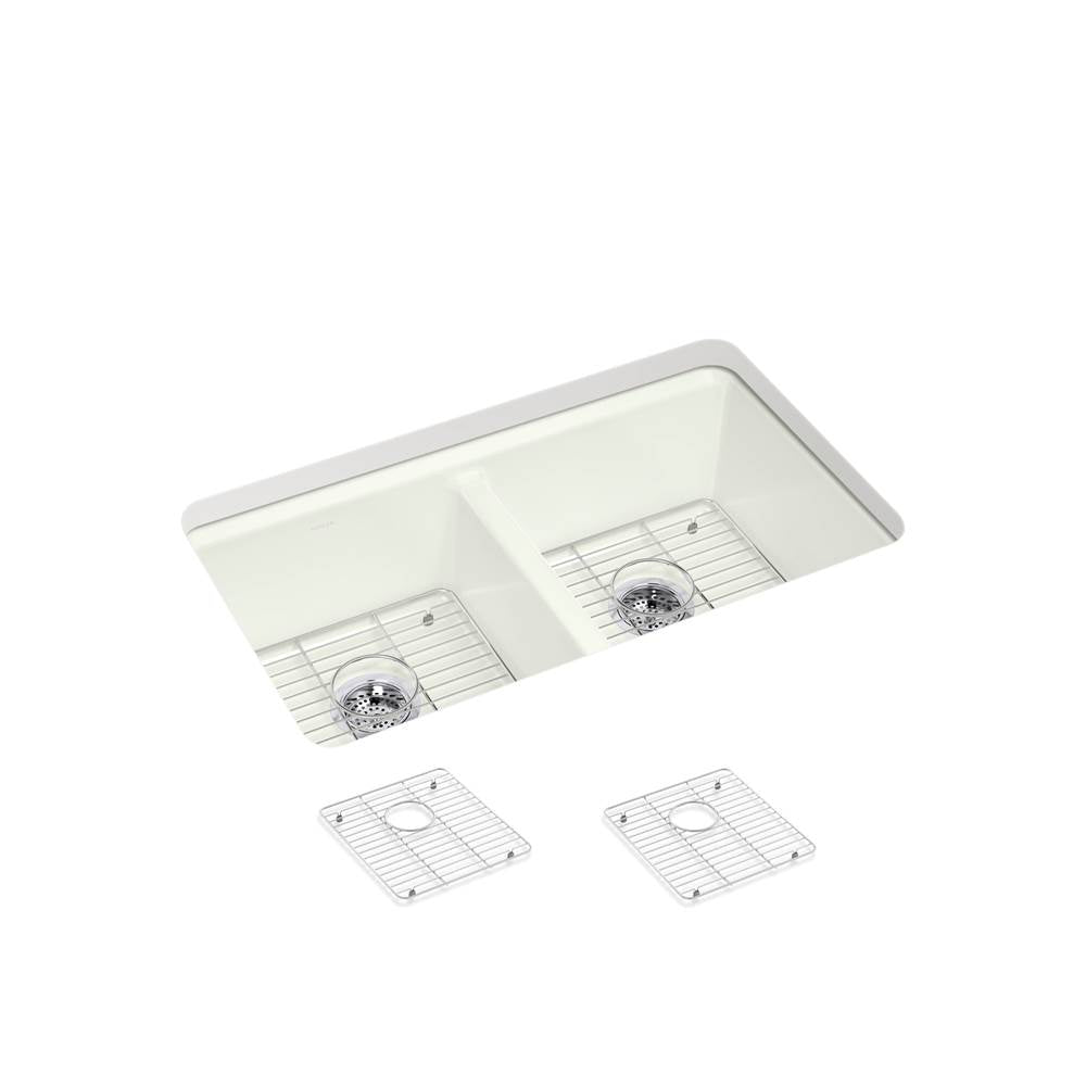 Riverby 33'' undermount double-bowl kitchen sink