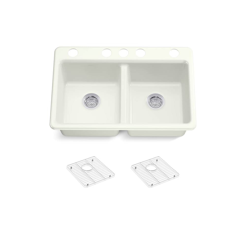 Riverby 33'' undermount double-bowl kitchen sink