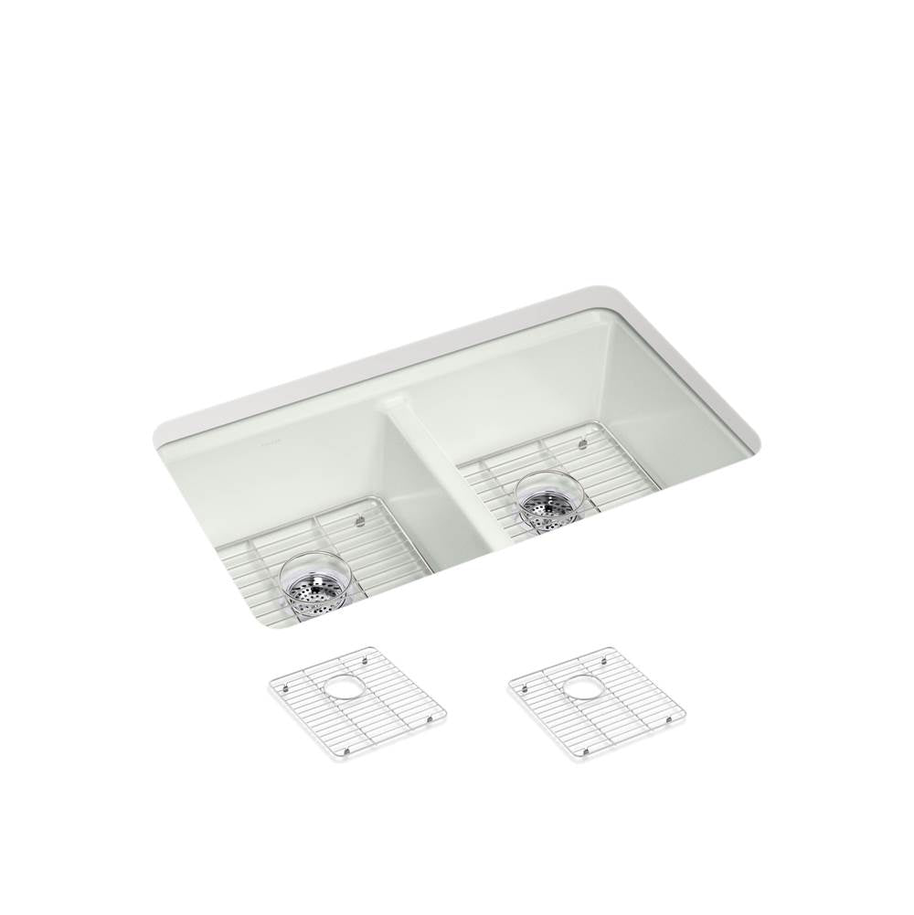 Riverby 33'' undermount double-bowl kitchen sink