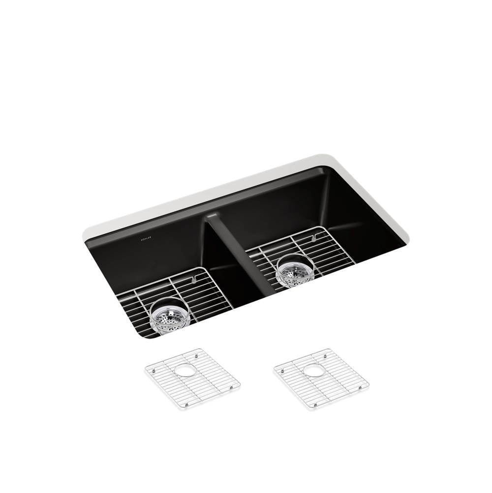Riverby 33'' undermount double-bowl kitchen sink