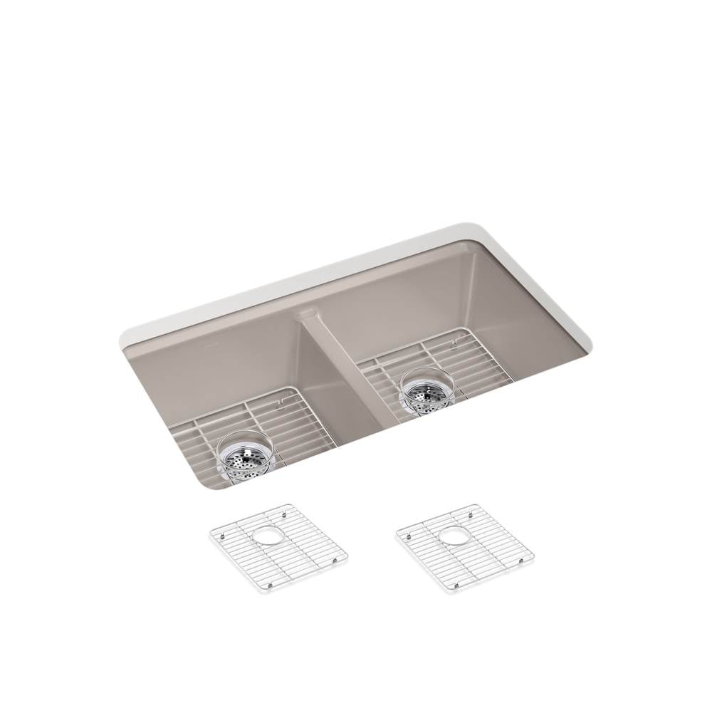 Riverby 33'' undermount double-bowl kitchen sink