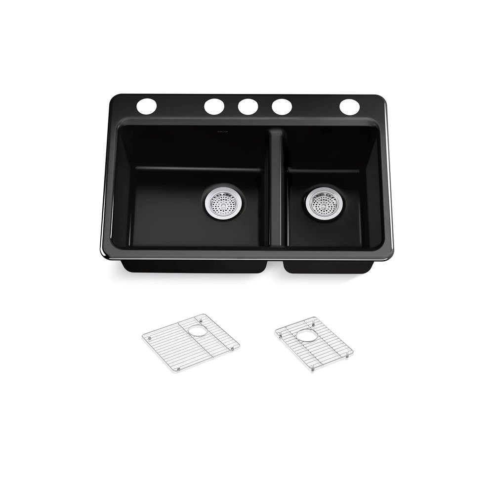 Riverby 33'' undermount double-bowl kitchen sink