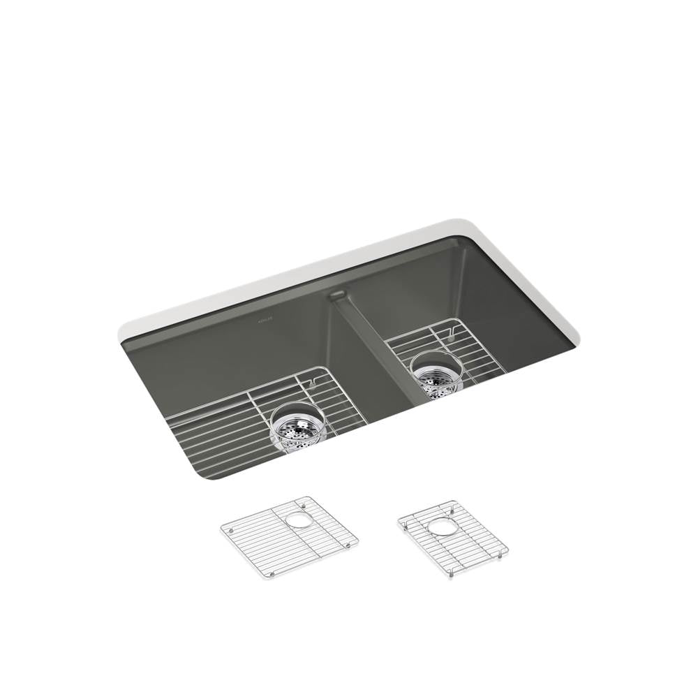 Riverby 33'' undermount double-bowl kitchen sink