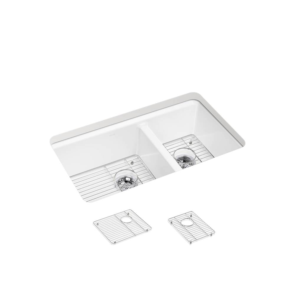 Riverby 33'' undermount double-bowl kitchen sink