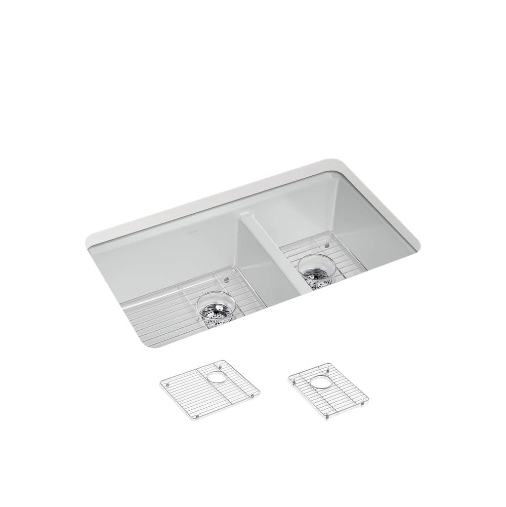 Riverby 33'' undermount double-bowl kitchen sink