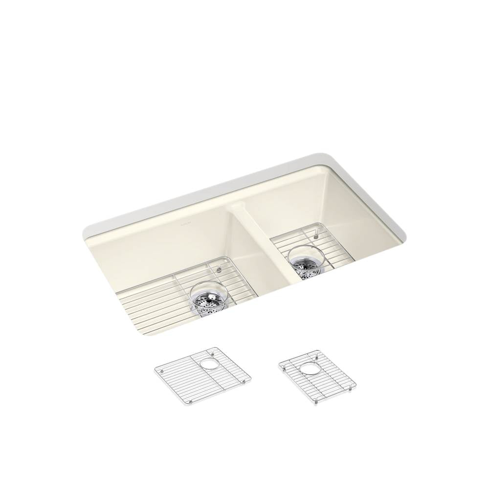 Riverby 33'' undermount double-bowl kitchen sink