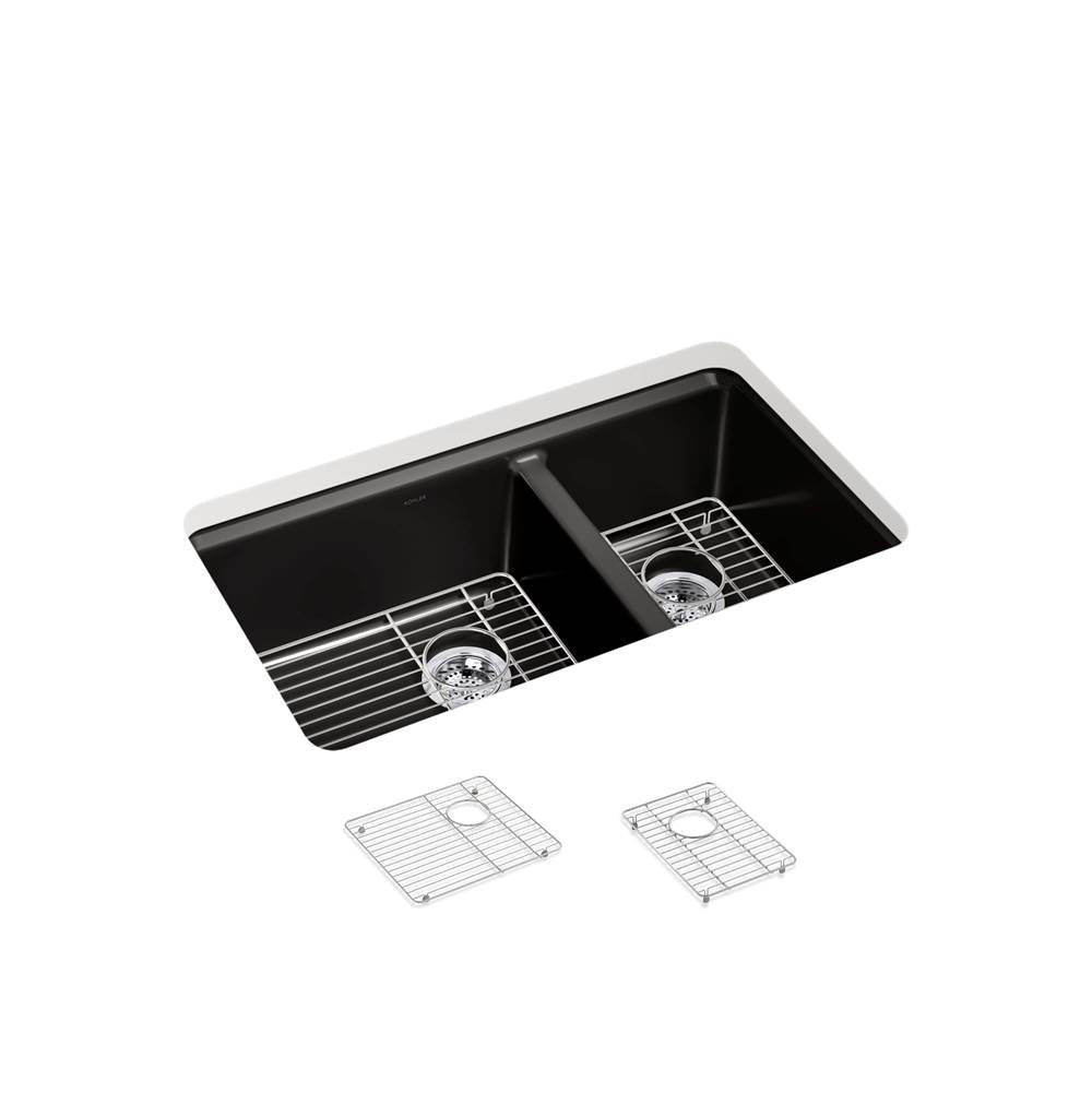 Riverby 33'' undermount double-bowl kitchen sink