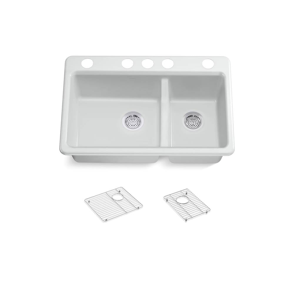 Riverby 33'' undermount double-bowl kitchen sink