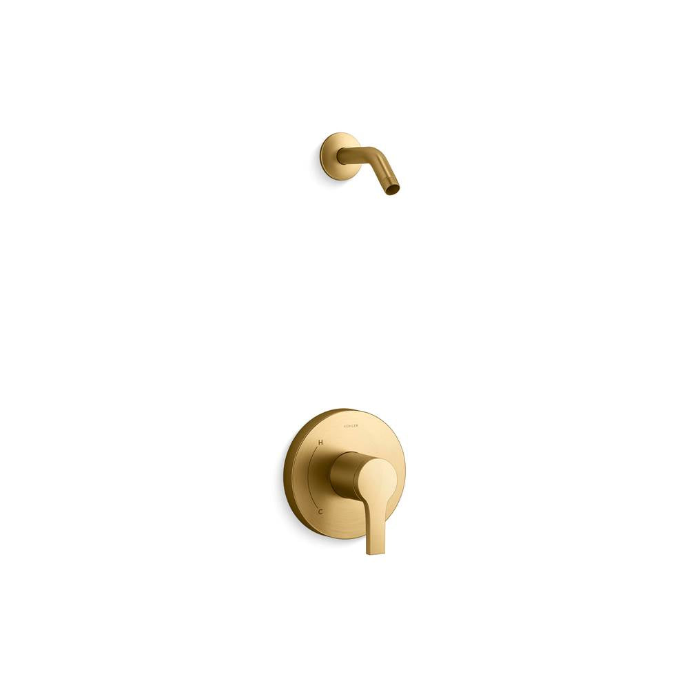 Kohler - Elate Rite-Temp Shower Trim Kit Without Showerhead - Vibrant Brushed Moderne Brass