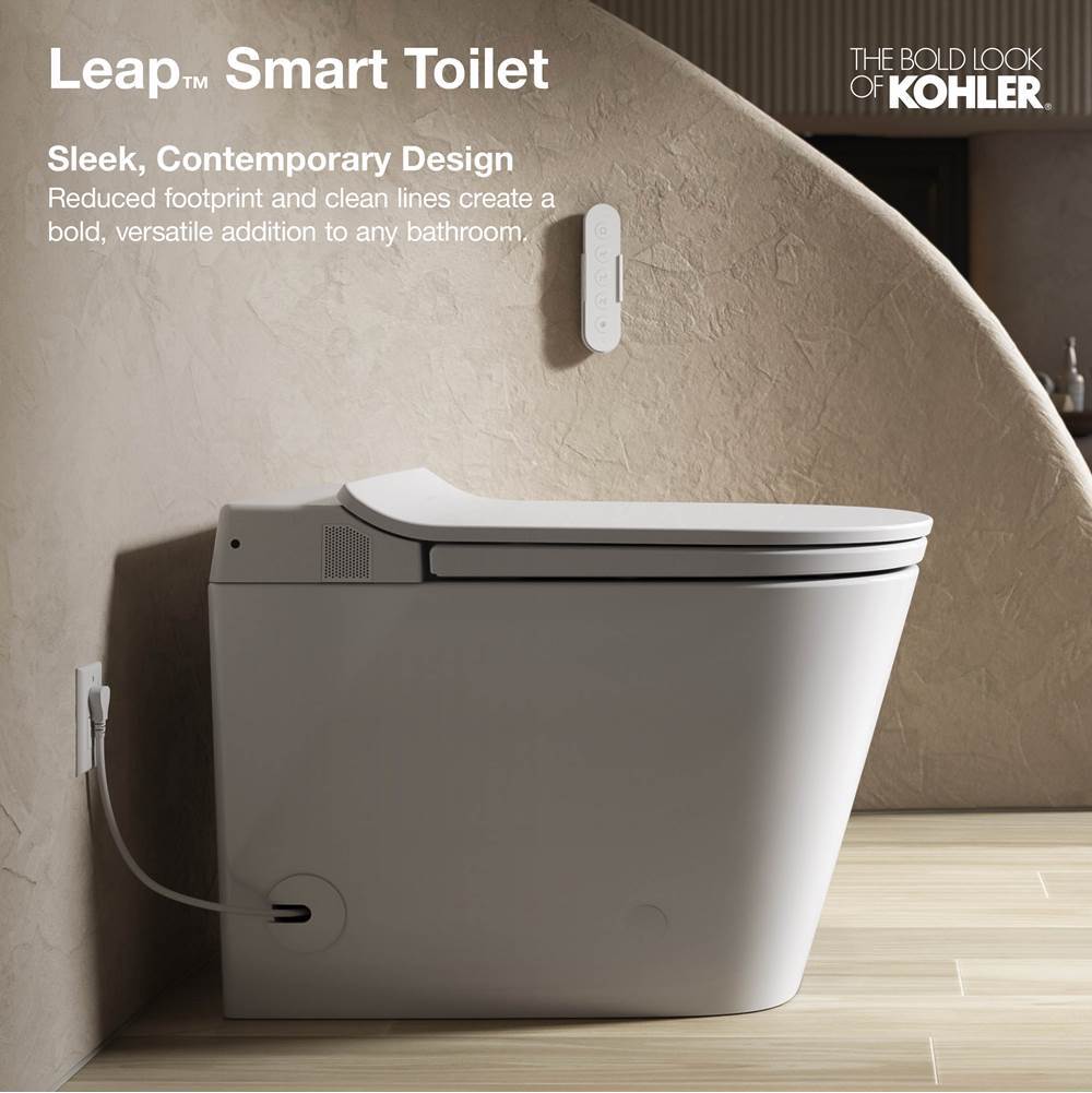 LeapE One-piece elongated smart toilet, dual-flush