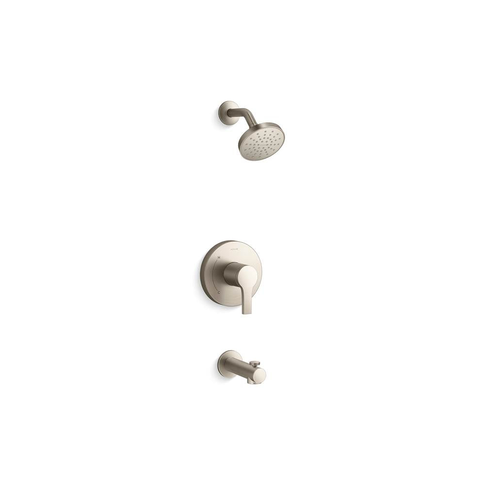 Kohler - Elate Rite-Temp Bath And Shower Trim Kit 2.5 GPM - Vibrant Brushed Nickel