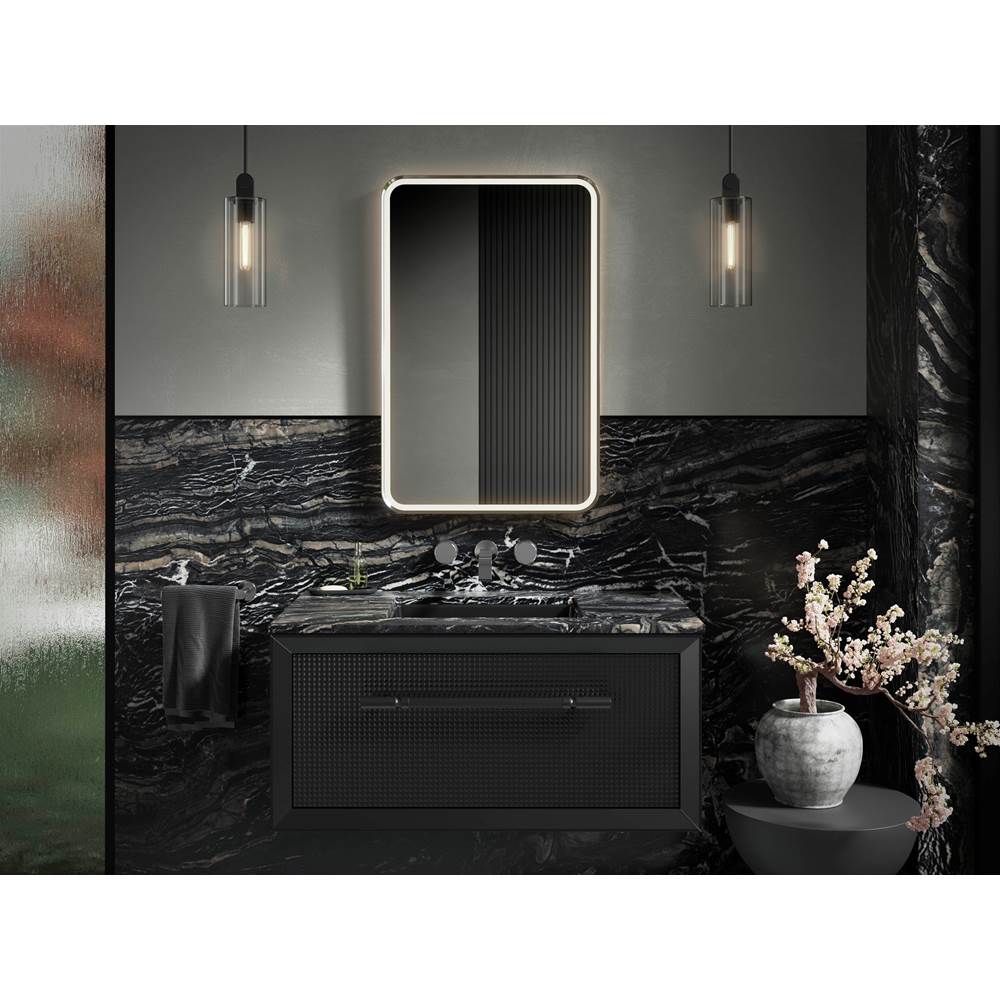 Essential Ultrabright 22 in. X 34 in. Rectangular Lighted Framed Mirror