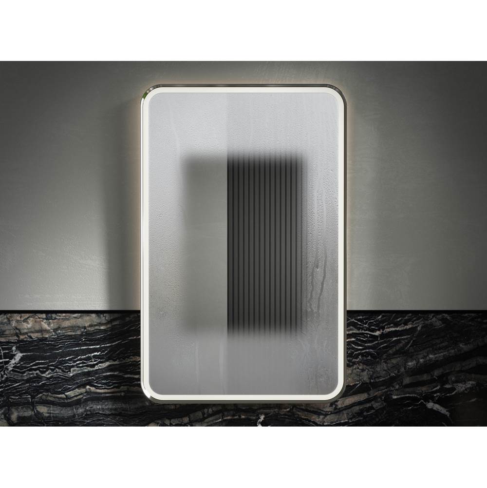Essential Ultrabright 22 in. X 34 in. Rectangular Lighted Framed Mirror