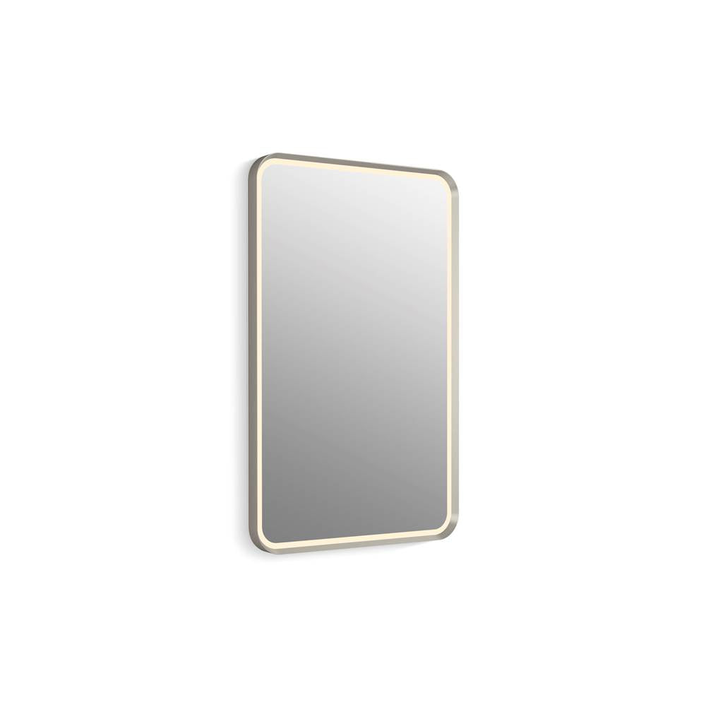 Kohler - Essential Ultrabright 22 in. X 34 in. Rectangular Lighted Framed Mirror - Brushed Nickel