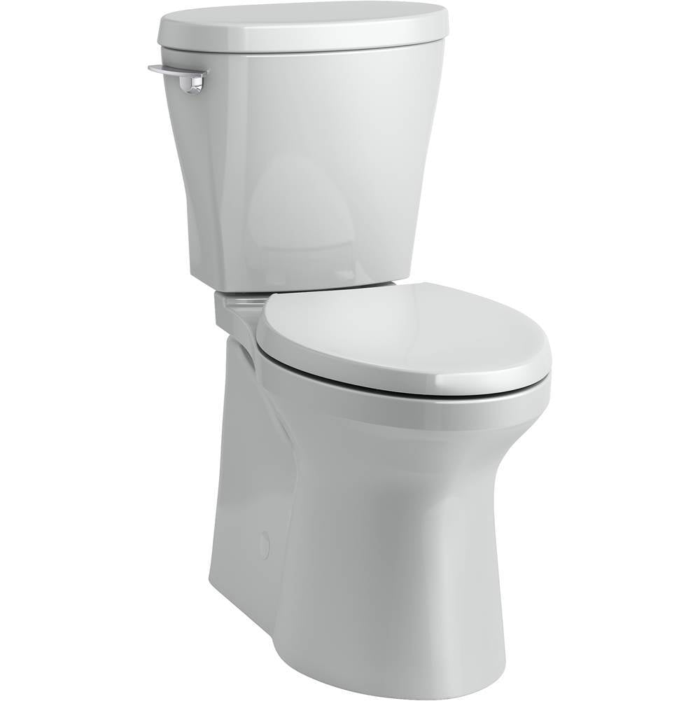 Kohler - Betello Two-piece elongated toilet with skirted trapway, 1.28 gpf - Ice Grey