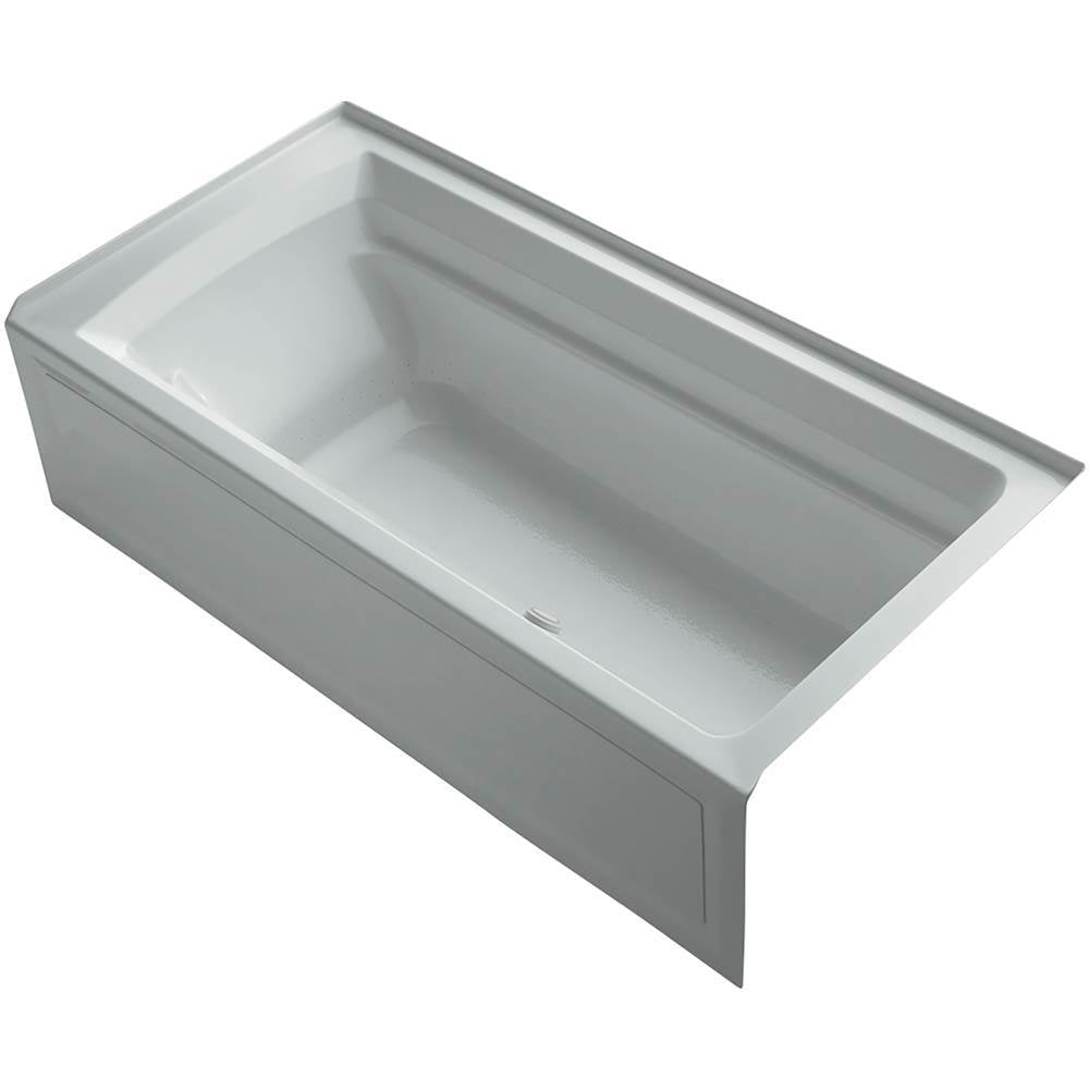 Kohler - Archer 72'' x 36'' alcove Heated BubbleMassageE air bath with Bask heated surface, right drain - Ice Grey