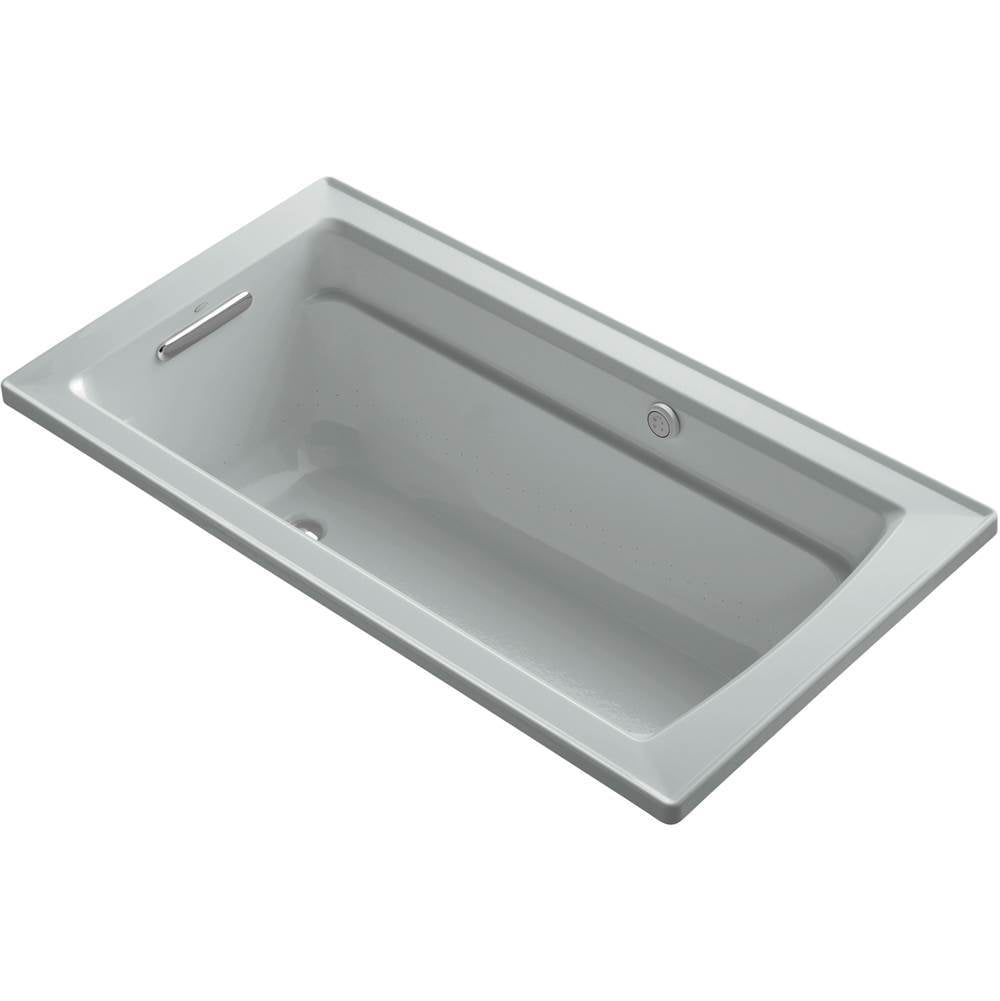 Kohler - Archer 60'' x 32'' drop-in Heated BubbleMassageE air bath - Ice Grey