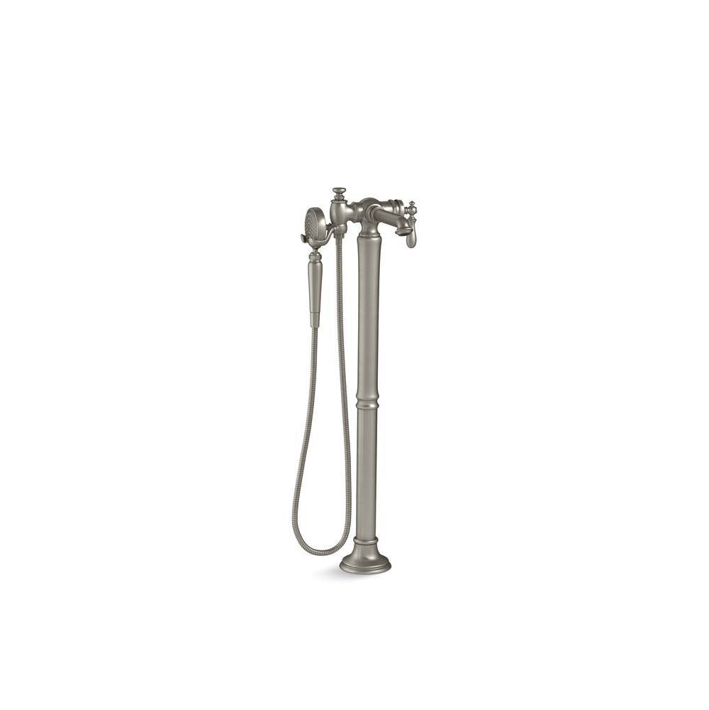 Kohler - Artifacts Floor-mount bath filler trim with handshower - Vibrant Brushed Nickel