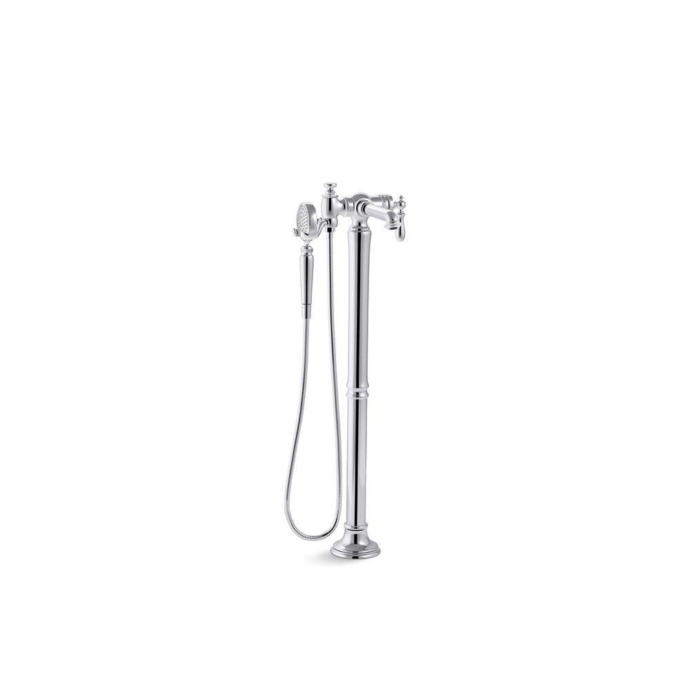 Artifacts Floor-mount bath filler trim with handshower