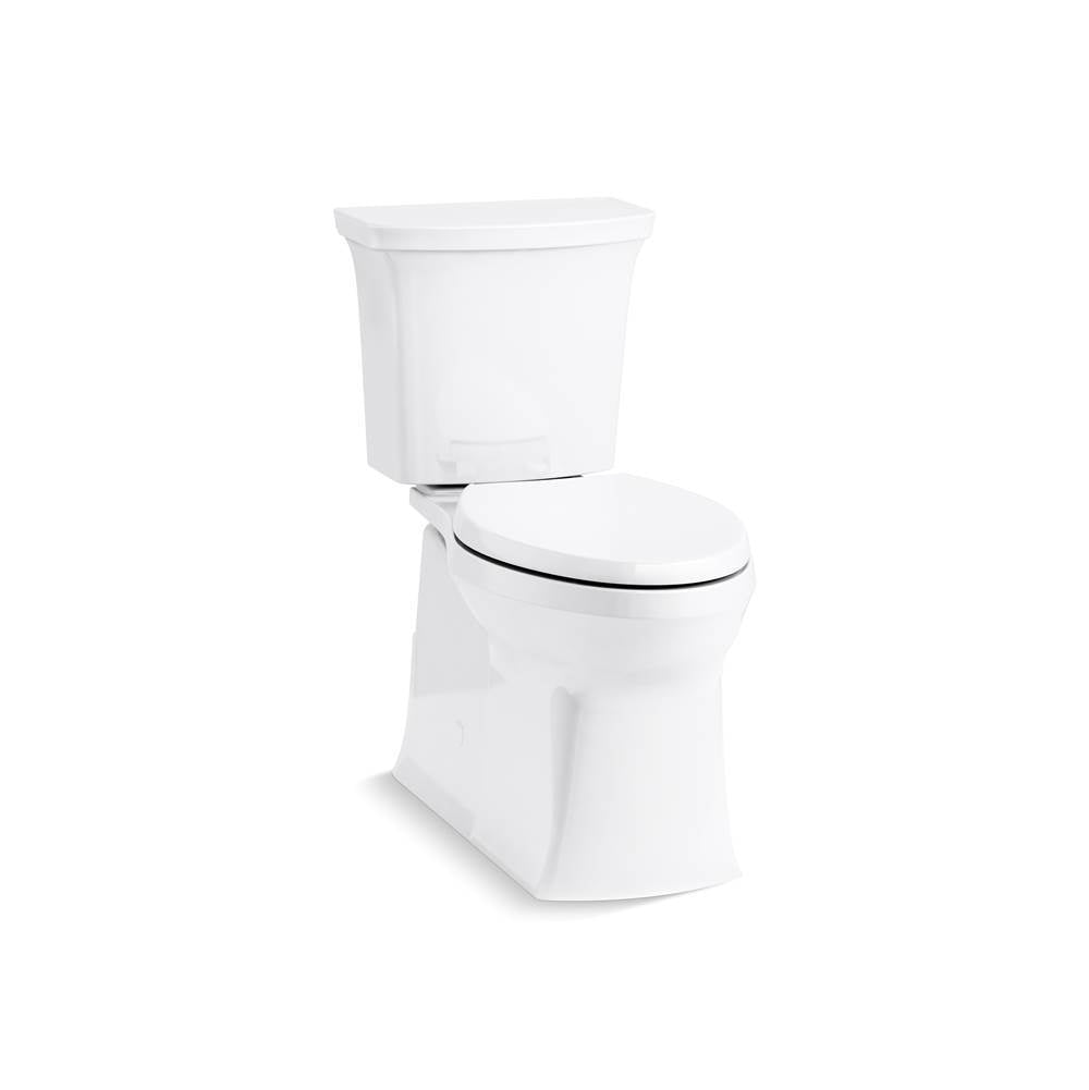 Kohler - Corbelle Tall two-piece elongated toilet with skirted trapway, 1.28 gpf - White