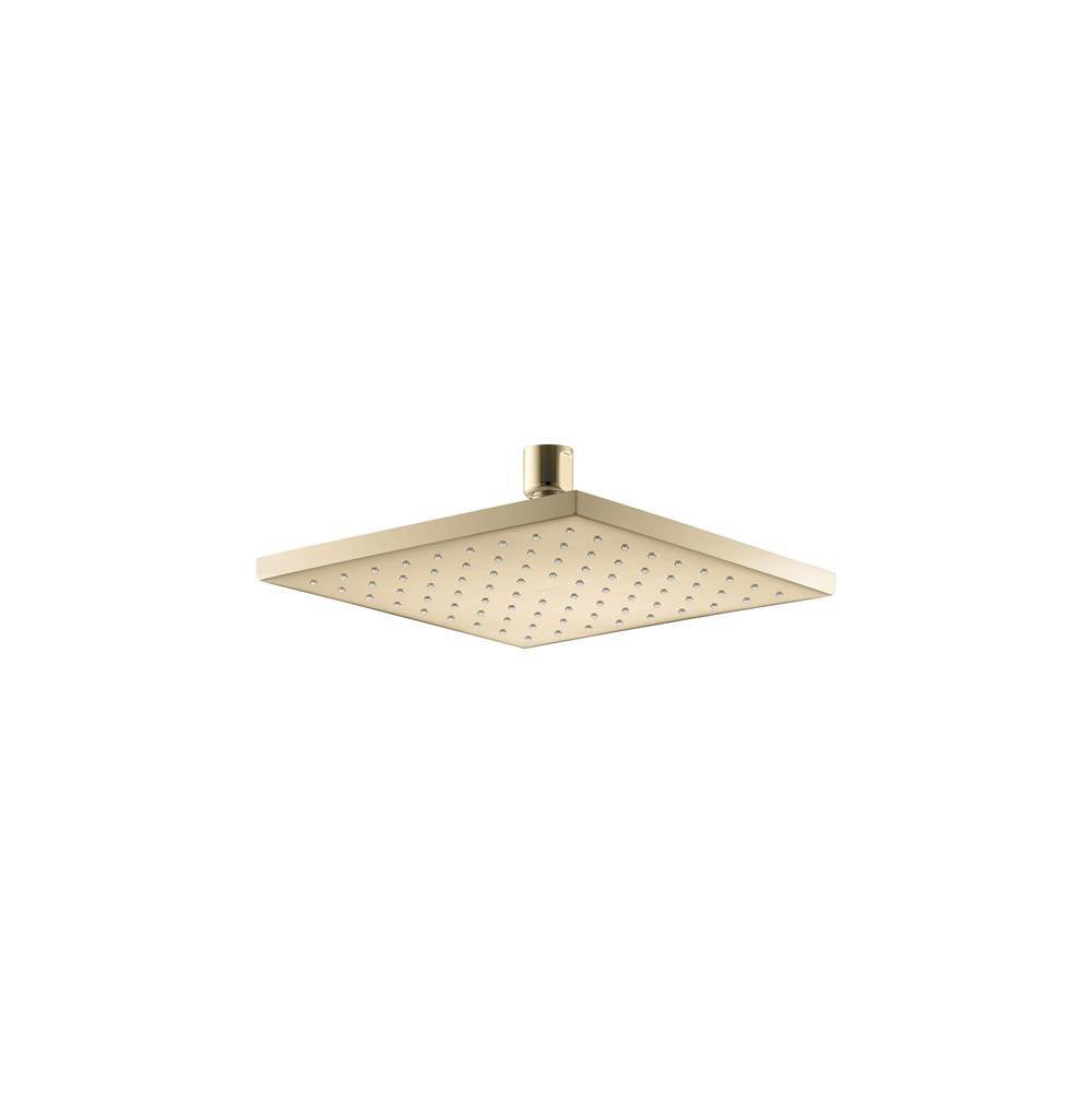 Kohler - Contemporary Square 8'' single-function rainhead, 1.75 gpm - Vibrant French Gold