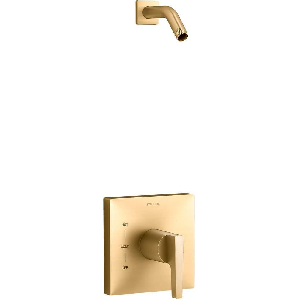 Kohler - Honesty Rite-Temp shower trim kit, without showerhead - Vibrant Brushed Moderne Brass