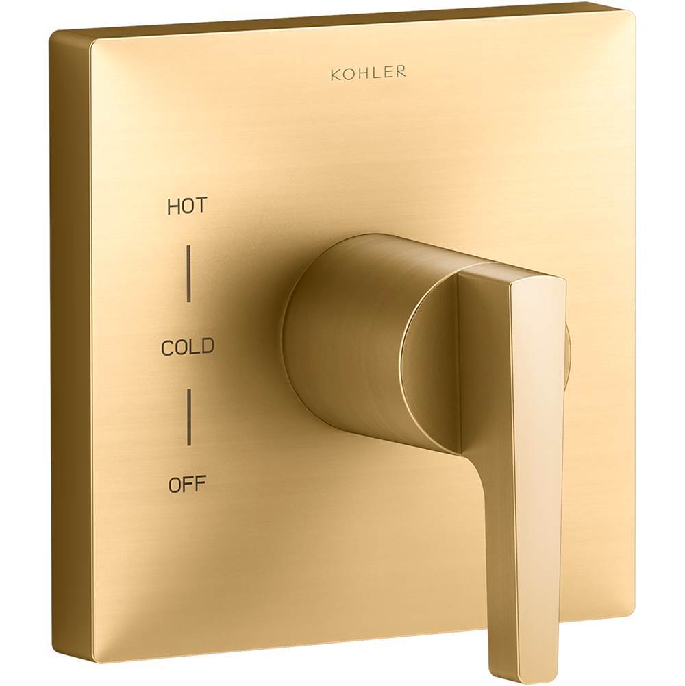 Kohler - Honesty Rite-Temp valve trim - Vibrant Brushed Moderne Brass
