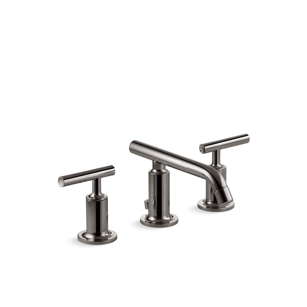 Kohler - Purist Widespread bathroom sink faucet with Lever handles, 1.2 gpm - Vibrant Titanium
