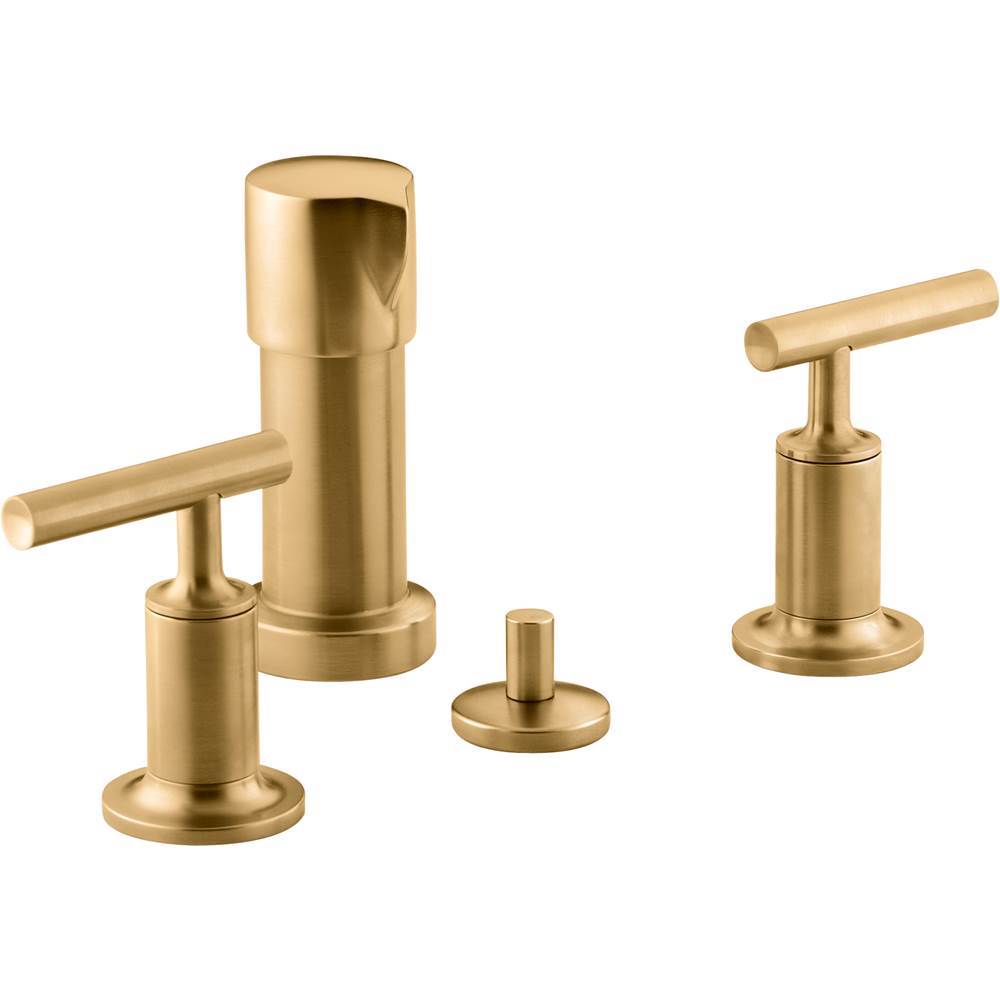 Kohler - Purist Vertical spray bidet faucet with lever handles - Vibrant Brushed Moderne Brass