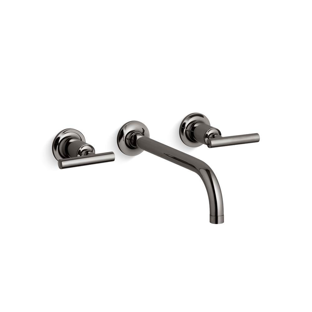 Kohler - Purist Wall-mount bathroom sink faucet trim with Lever handles, 1.2 gpm - Vibrant Titanium