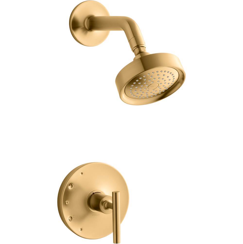 Kohler - Purist Rite-Temp shower trim kit with lever handle, 2.5 gpm - Vibrant Brushed Moderne Brass