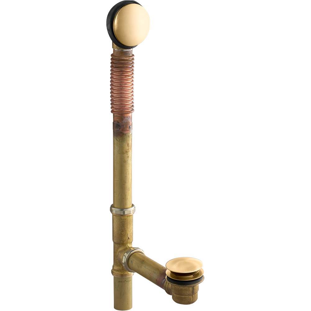 Kohler - Clearflo Brass toe tap bath drain - Vibrant Brushed Moderne Brass