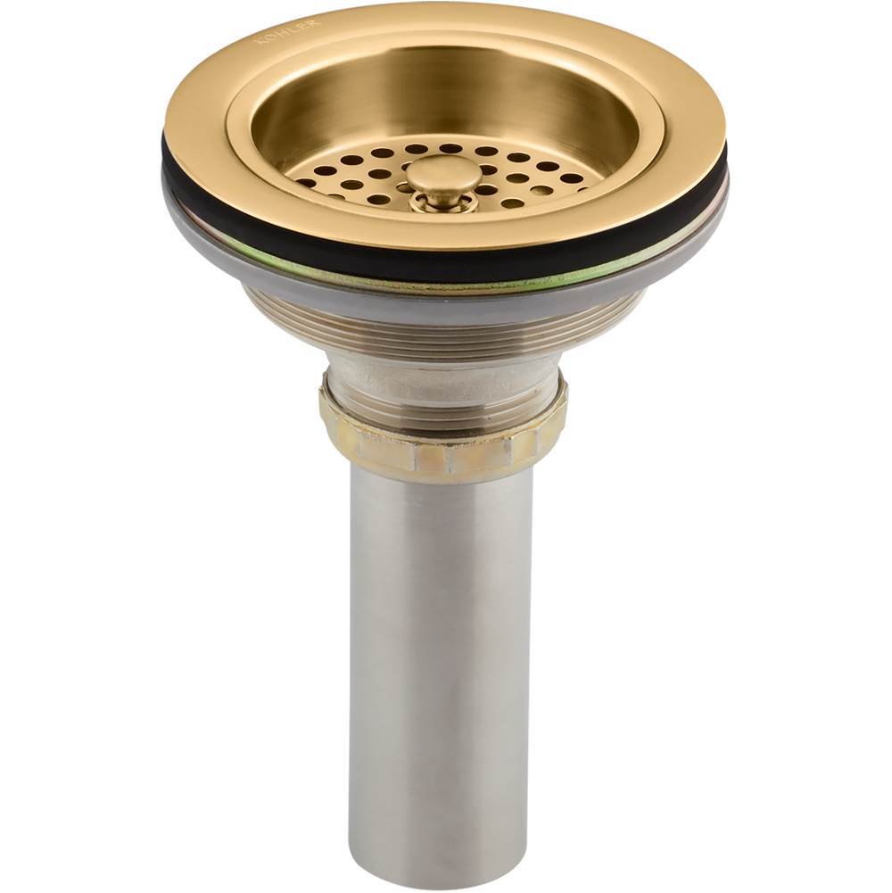 Kohler - Duostrainer Sink drain and strainer with tailpiece - Vibrant Brushed Moderne Brass