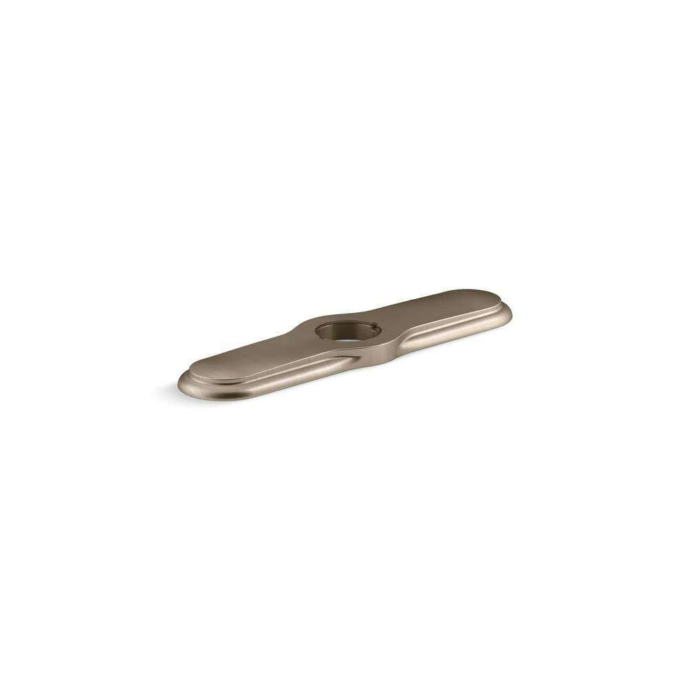 Kohler - 3-hole kitchen faucet escutcheon - Vibrant Brushed Bronze
