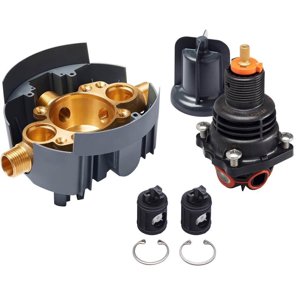 Kohler - Rite-Temp Thermostatic valve body and cartridge kit with loose service stops