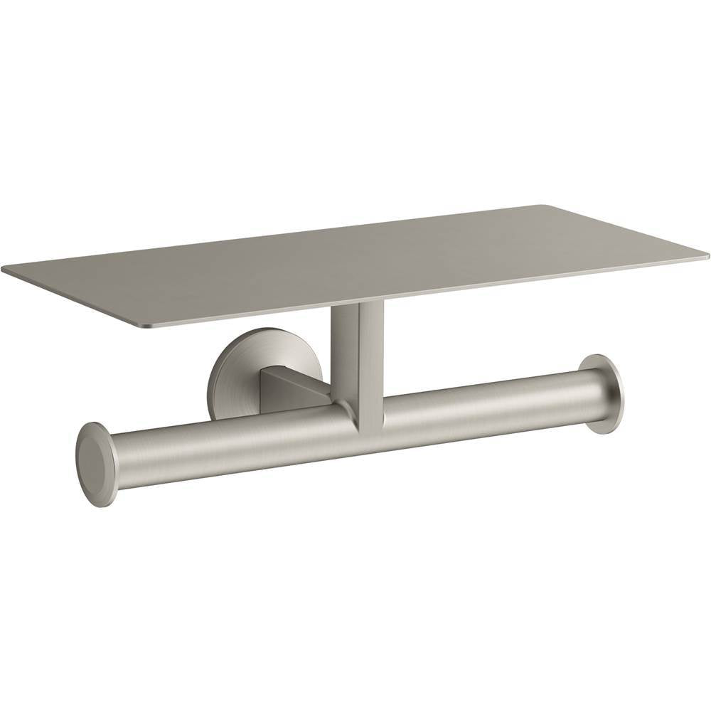 Kohler - Components Covered double toilet paper holder - Vibrant Brushed Nickel