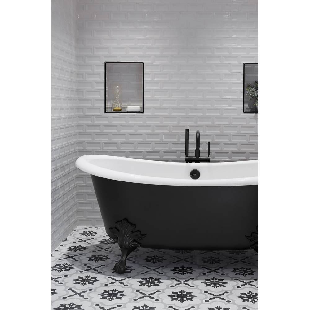 Purist Floor-mount bath filler trim with handshower
