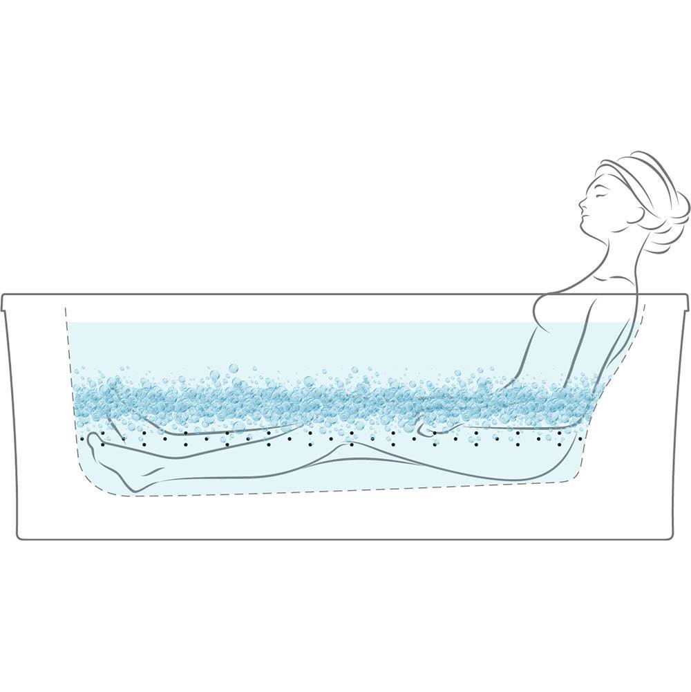Underscore 60'' x 30'' drop-in Heated BubbleMassageE air bath